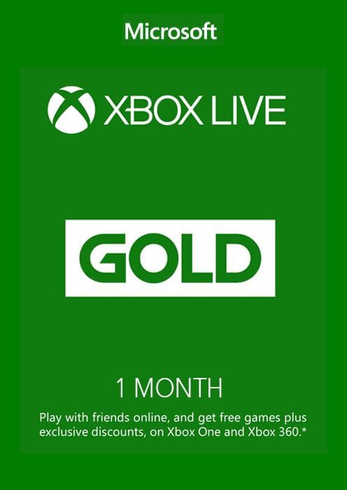 1 Month Xbox Live Gold Membership (Xbox One/360)