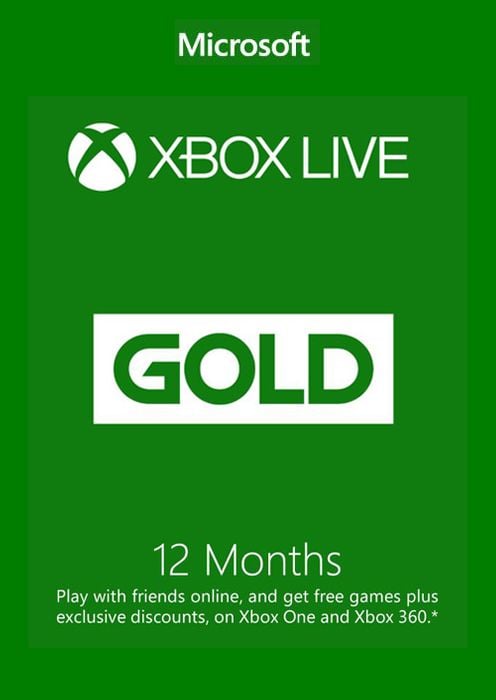 12 Month Xbox Live Gold Membership – Global – Xbox One/360