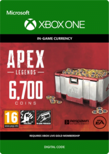 Apex Legends 6700 Coins Xbox One