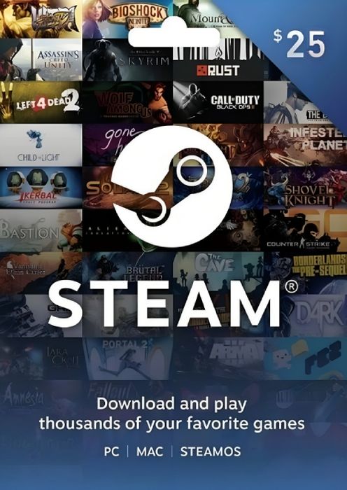 Steam Wallet Top-Up 25 USD (US)